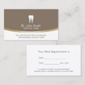 Zahnarzt-Zahn-berufliche Zahnpflege-Verabredung Terminkarte (Vorne/Hinten)