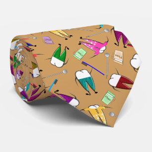 Zahnarzt-Zahn-Leute-Kunst-Gold Krawatte