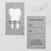 Zahnarzt-Zahn-Logo-Schmutz-geometrische Terminkarte (Vorne/Hinten)