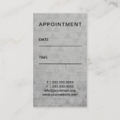 Zahnarzt-Zahn-Logo-Schmutz-geometrische Terminkarte (Rückseite)