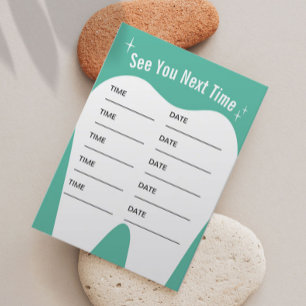 Zahnarzt-Zahnarzt Aquamarine Zahnärzteernennung Terminkarte