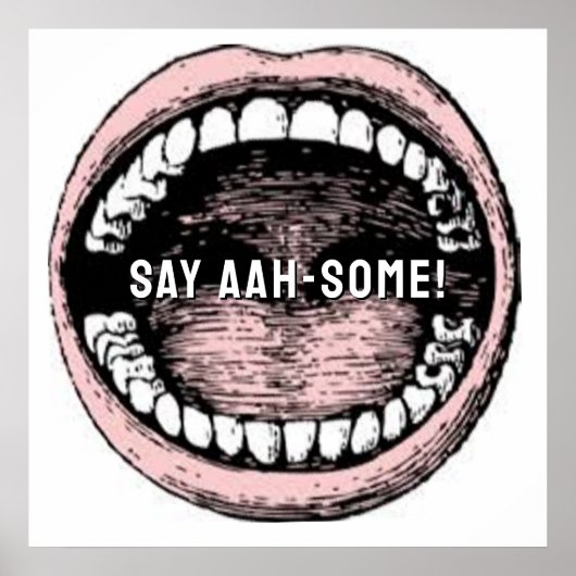 Zahnarzt-Zahnarzt-Spaß Poster (Vorne)