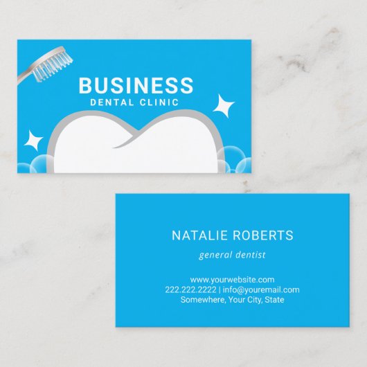 Zahnarzt Zahnarzt und Zahnbürste Visitenkarte (Vorne/Hinten)