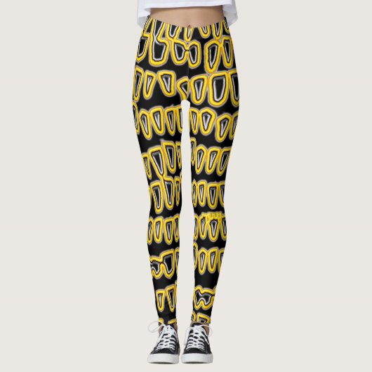 Zahnarzt Zahnarzt Zahnarzt Gelb NEON Leggings (Vorderseite)