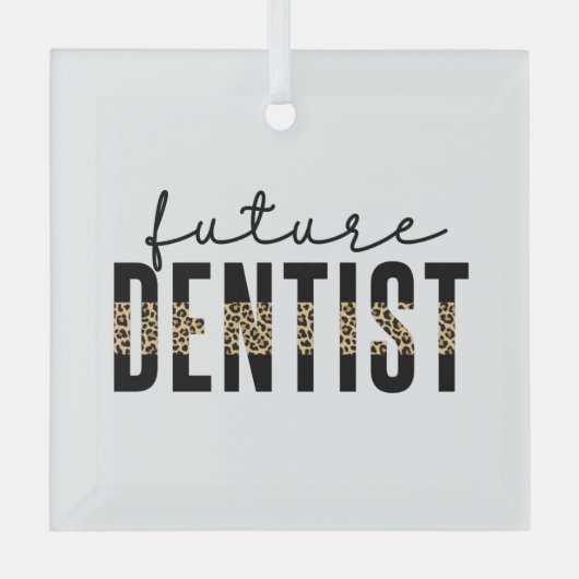 Zahnarzt/Zahnarzt/Zahnärztin Ornament Aus Glas (Vorderseite)