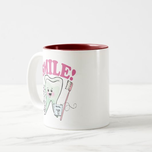 Zahnarzt-Zahnarzthelfer Zweifarbige Tasse (Vorderseite Links)