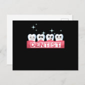 Zahnarzt Zahnärztin Zahnmedizin Geschenk Postkarte (Vorne/Hinten)