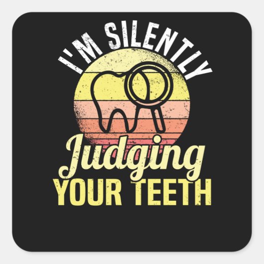 Zahnarzt Zahnarztzahnarzt Zahnarzt Zahnarzt Zahnar Quadratischer Aufkleber (Vorderseite)