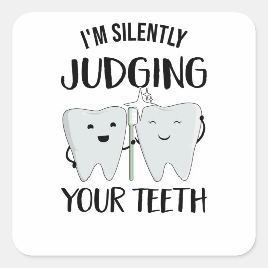 Zahnarzt Zahnarztzahnarzt Zahnarzt Zahnarzt Zahnar Quadratischer Aufkleber (Vorderseite)