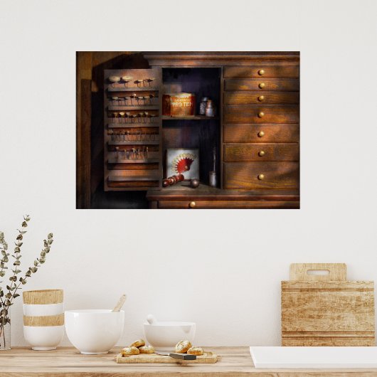 Zahnarzt - Zahnbürste Poster (Küche)