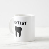Zahnarzt, Zahndesign Kaffeetasse (Vorderseite Links)