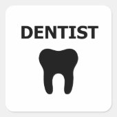 Zahnarzt, Zahndesign Quadratischer Aufkleber (Vorderseite)