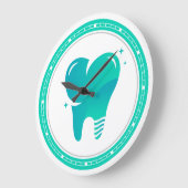 Zahnarzt | Zähne Große Wanduhr (Winkel)