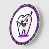 Zahnarzt | Zähne Große Wanduhr (Winkel)