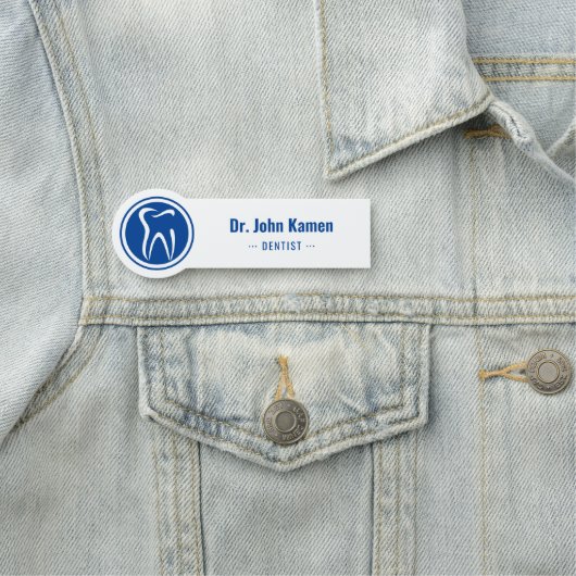 Zahnarzt | Zähne-Logo Namensschild (Beispiel)