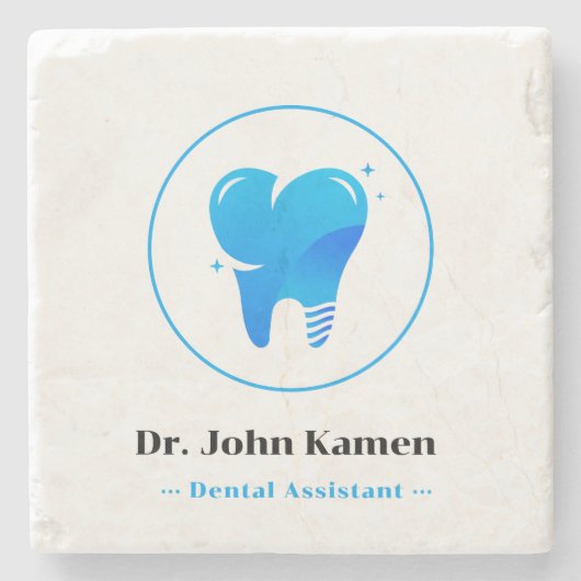 Zahnarzt | Zähne Steinuntersetzer (Vorderseite)