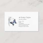 Zahnarzt Zahnklinik Whitening Butterfly Bu Visitenkarte (Rückseite)