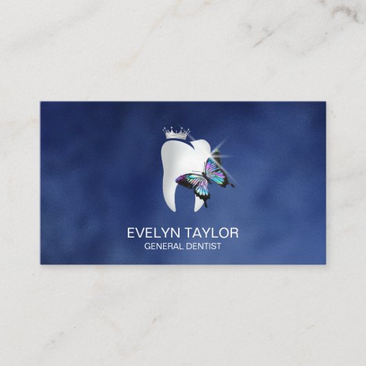 Zahnarzt Zahnklinik Whitening Butterfly Bu Visitenkarte (Vorderseite)