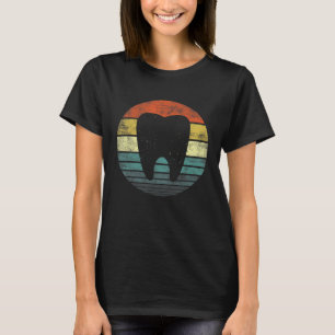 Zahnarzt Zahnmediziner-Hygieneservice Retro Molar  T-Shirt