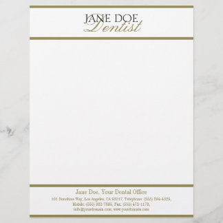 Zahnarzt-zahnmedizinische Briefkopf Gold-Match