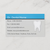 Zahnarzt/zahnmedizinische Studio-Visitenkarten im Visitenkarte (Rückseite)