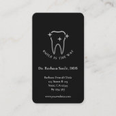 Zahnarzt Zahnorthopädie Ästhetik Schwarz Grau Visitenkarte (Vorderseite)