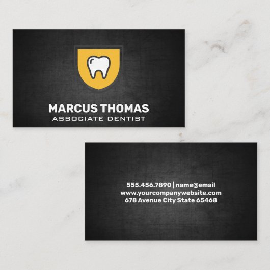 Zahnarzt | Zahnsymbol Terminkarte (Vorne/Hinten)