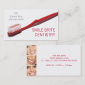 Zahnarztärztin Teeth Smile Visitenkarte (Vorne/Hinten)