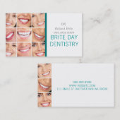 Zahnarztärztin Teeth Smile Visitenkarte (Vorne/Hinten)