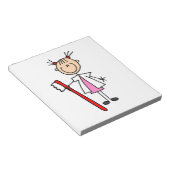 Zahnarztassistent mit Zahnbürste Notizblock (angewinkelt)