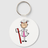 Zahnarztassistent mit Zahnbürste Schlüsselanhänger (Vorderseite)