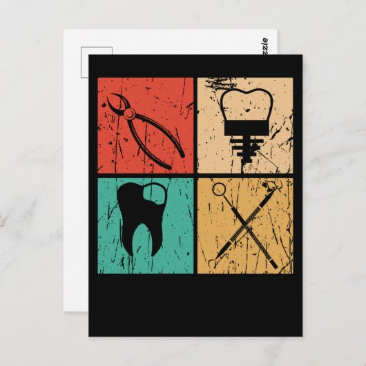 Zahnarztassistent Postkarte (Vorne/Hinten)