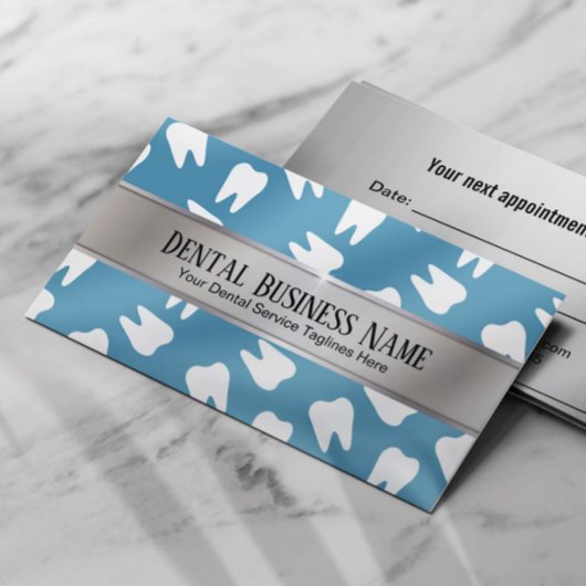 Zahnarztberuf Erinnerung Moderne Blaue Zahnarztpra Terminkarte