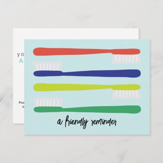 Zahnarztberuf Erinnerung Postkarte (Vorne/Hinten)