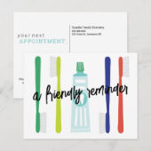 Zahnarztberuf Erinnerung Postkarte (Vorne/Hinten)