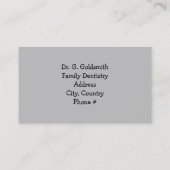 Zahnarztberuf-Erinnerung Terminkarte (Rückseite)