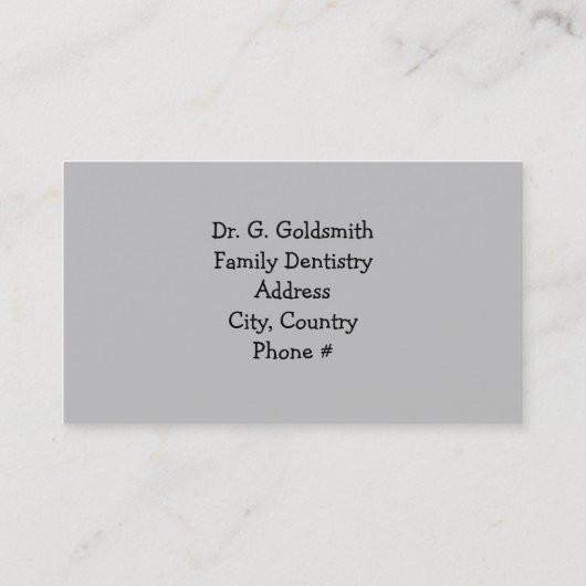 Zahnarztberuf-Erinnerung Terminkarte (Rückseite)