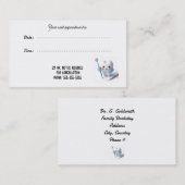 Zahnarztbestellung Whimsy Office Card Terminkarte (Vorne/Hinten)
