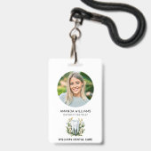 Zahnarztbüro Berufliches elegantes Foto Ausweis (Vorderseite mit Lanyard)