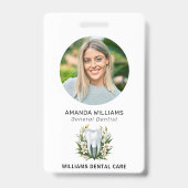 Zahnarztbüro Berufliches elegantes Foto Ausweis (Vorderseite)