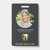 Zahnarztbüro Berufliches elegantes Foto Ausweis (Vorderseite)