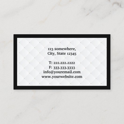 Zahnarztbüro Elegante Schwarze Grenze Visitenkarte (Rückseite)