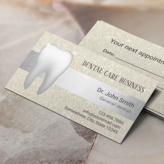 Zahnarztbüro Elfenbeinküche Glitzer Zahnarzt Ernen Terminkarte