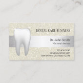 Zahnarztbüro Elfenbeinküche Glitzer Zahnarzt Ernen Terminkarte (Vorderseite)