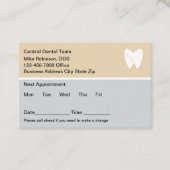 Zahnarztbüro Moderne, einfache Personalausweise Terminkarte (Vorderseite)