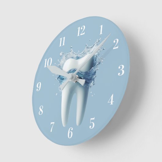Zahnarztbüro Moderne Zahnheilkunde und Zahnärztlic Runde Wanduhr (Winkel)