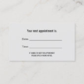 Zahnarztbüro Moderner Marmortooth Zahnarzt Terminkarte (Rückseite)