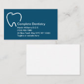 Zahnarztbüro Modernes Zahnsymbol Visitenkarte (Vorne/Hinten)