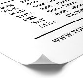 Zahnarztbüro Open hours Template Poster (Ecke)