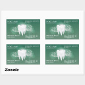 Zahnarztbüro Rechteckiger Aufkleber (Blatt)